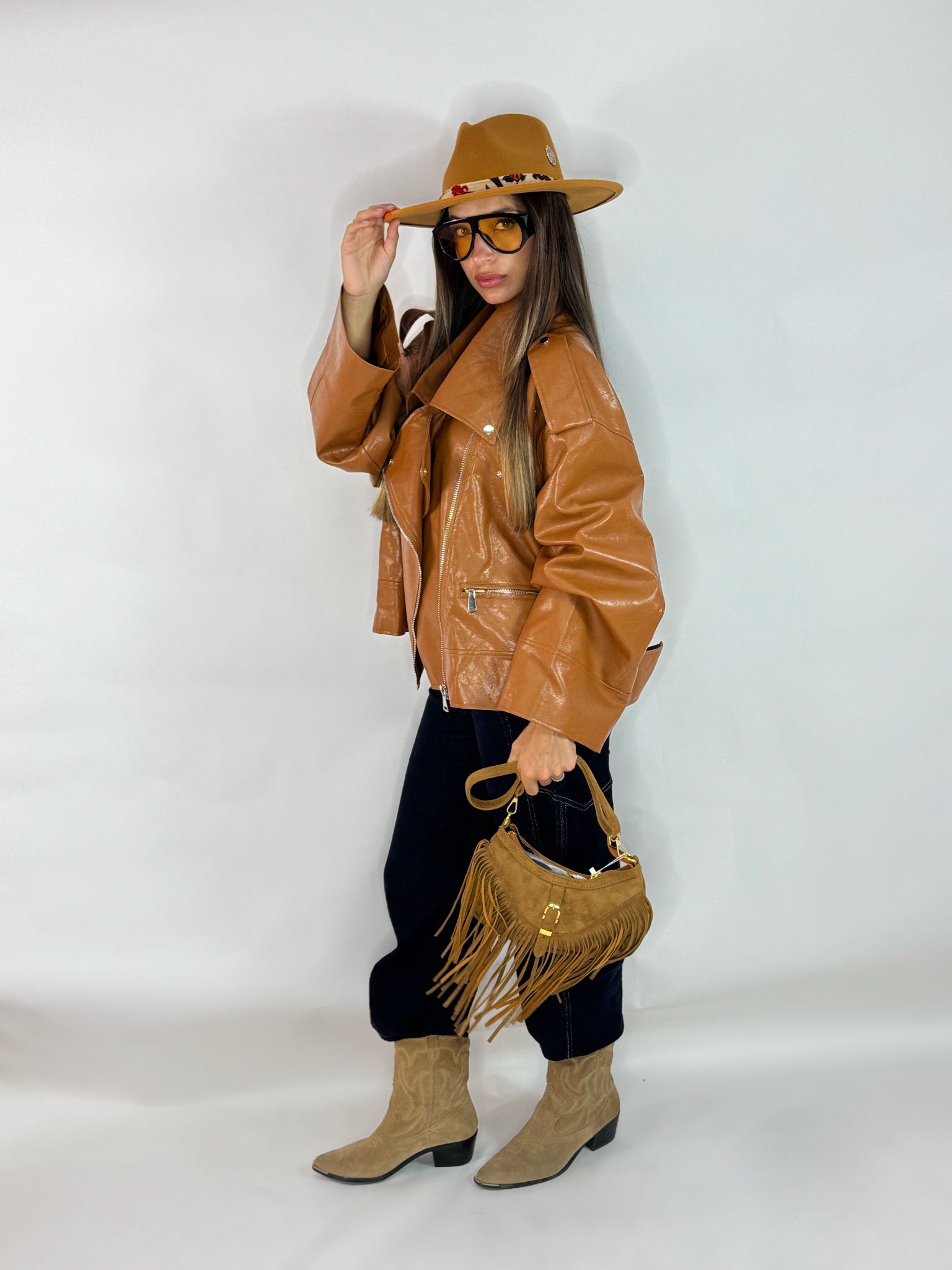 Giacca Oversize in Similpelle