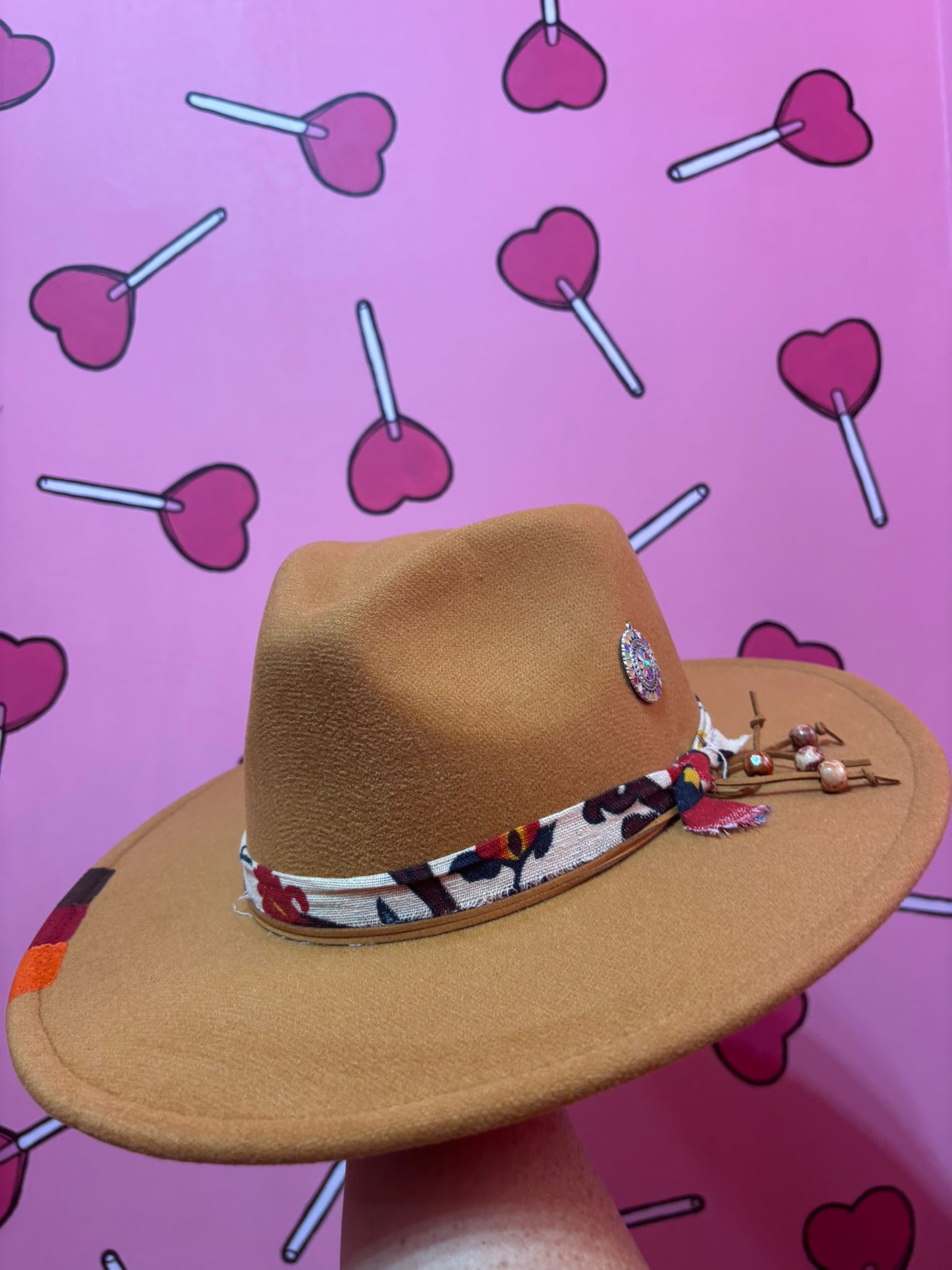 Cappello Boho Cammello