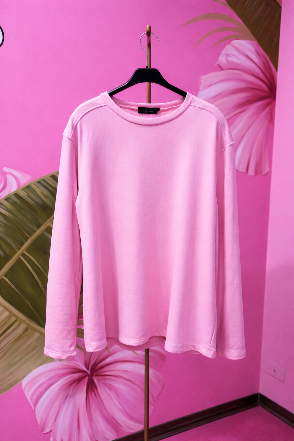 Maxi maglia rosa con spalline