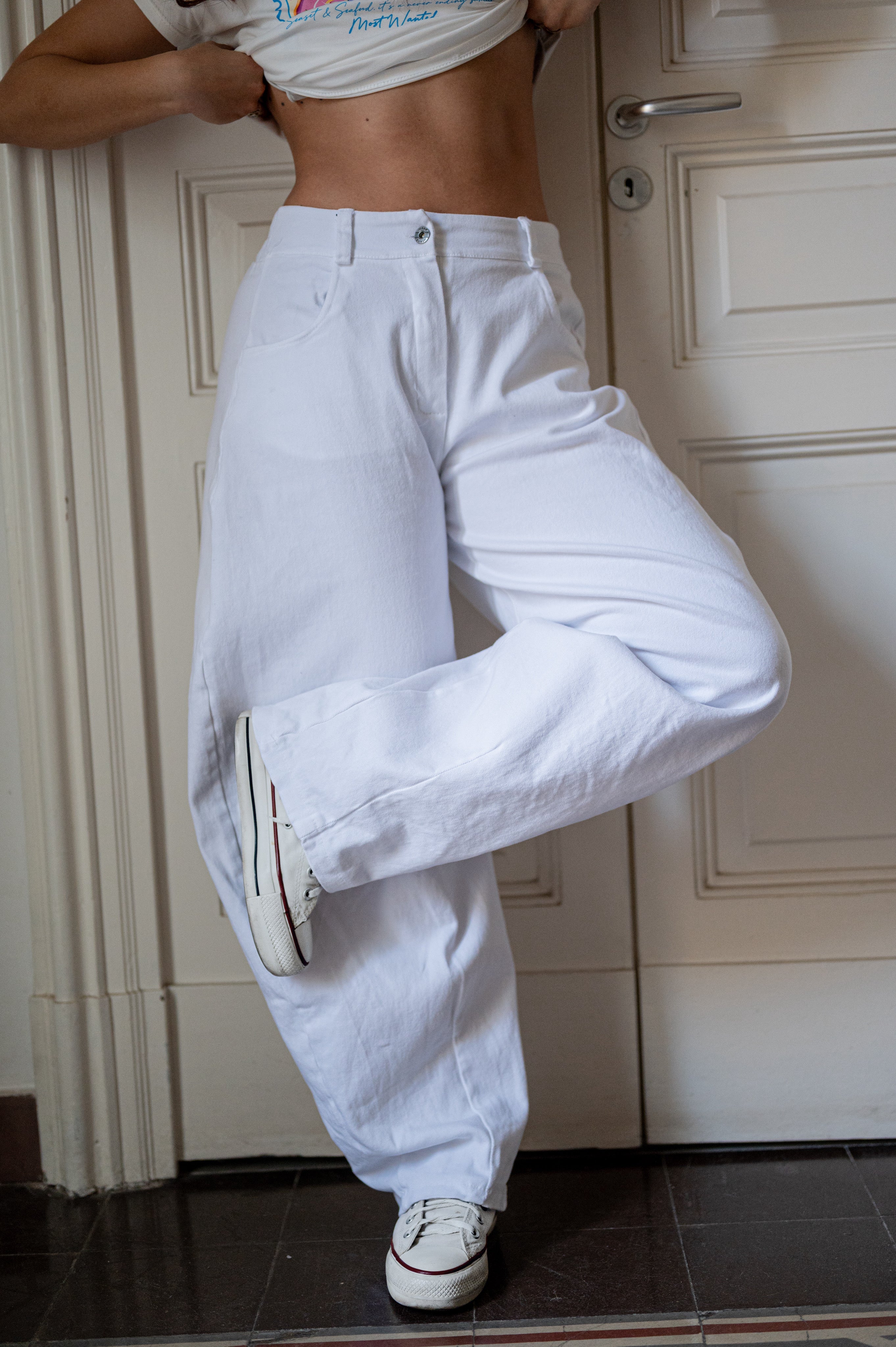 Baloon jeans bianco