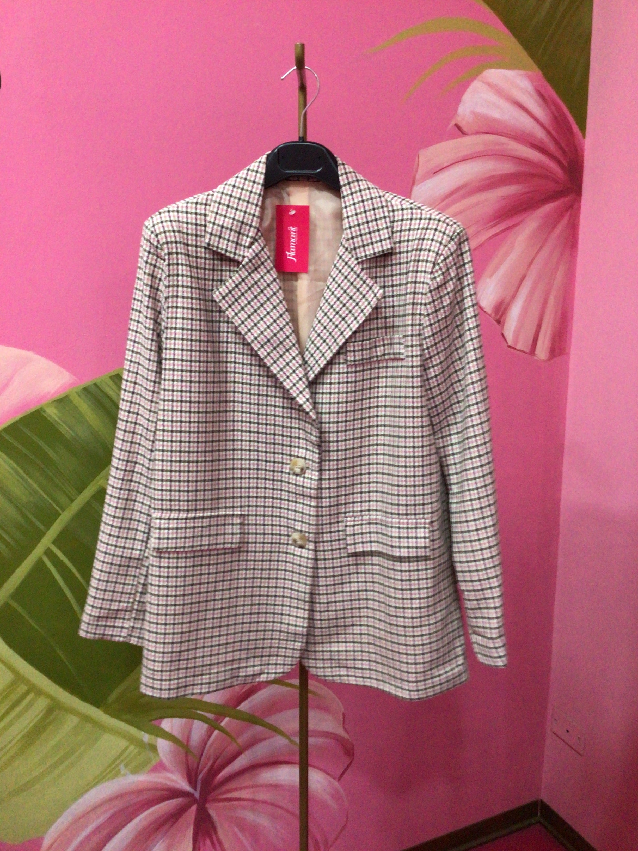 Blazer rosa Tartan