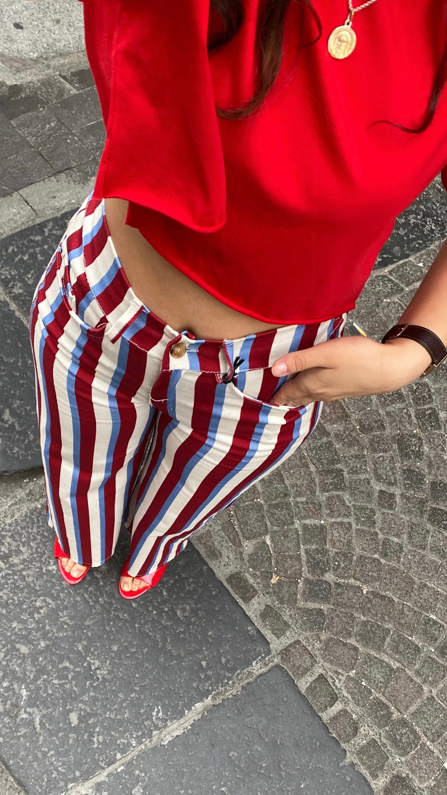 Pantalone a righe