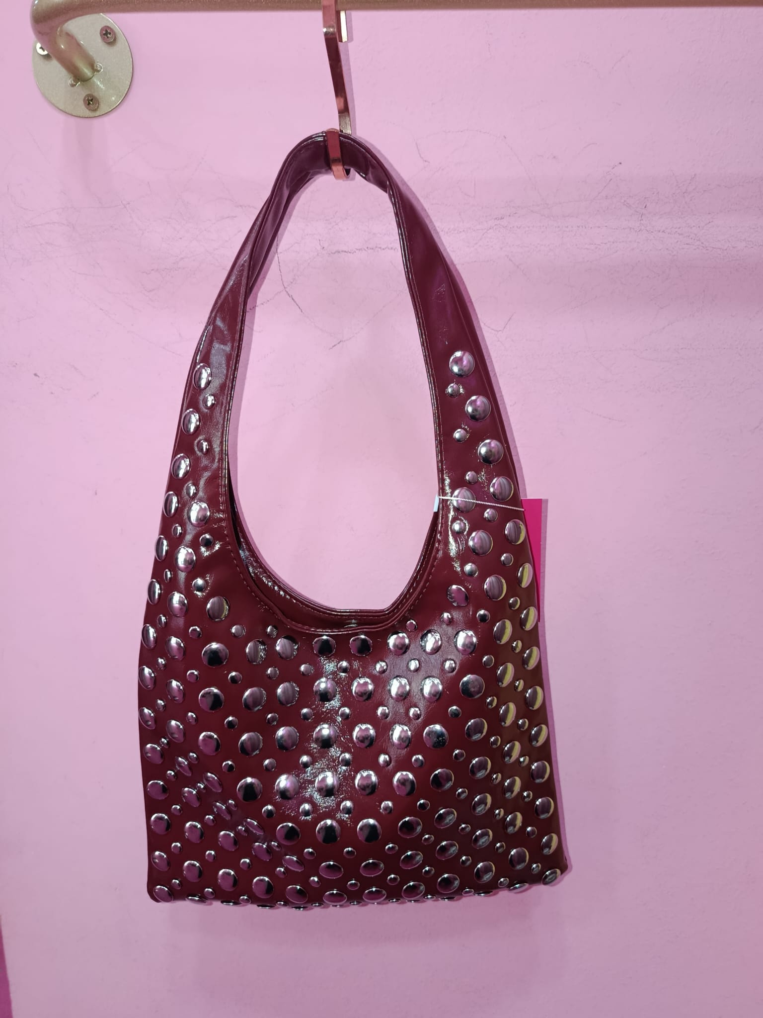 Borsa con Borchie Argento