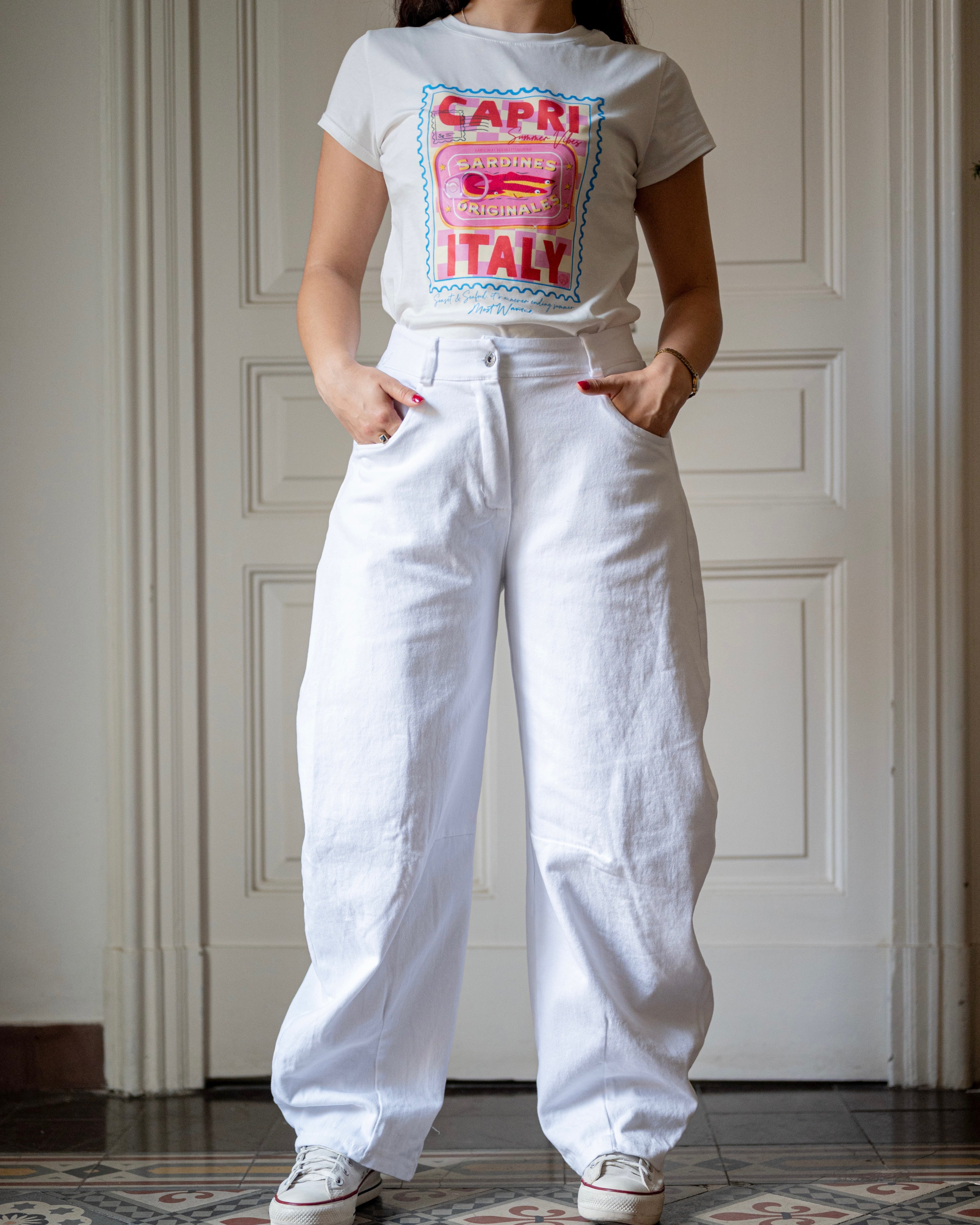 Baloon jeans bianco