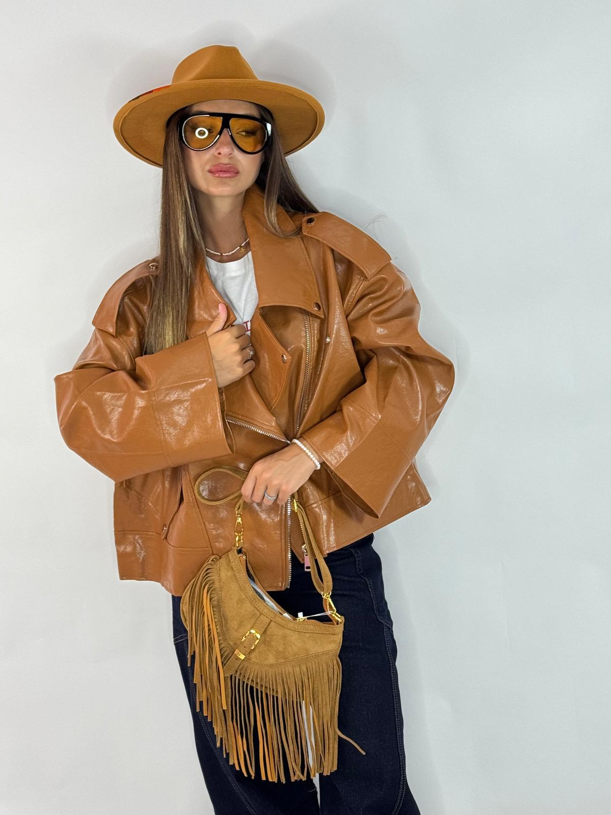 Giacca Oversize in Similpelle