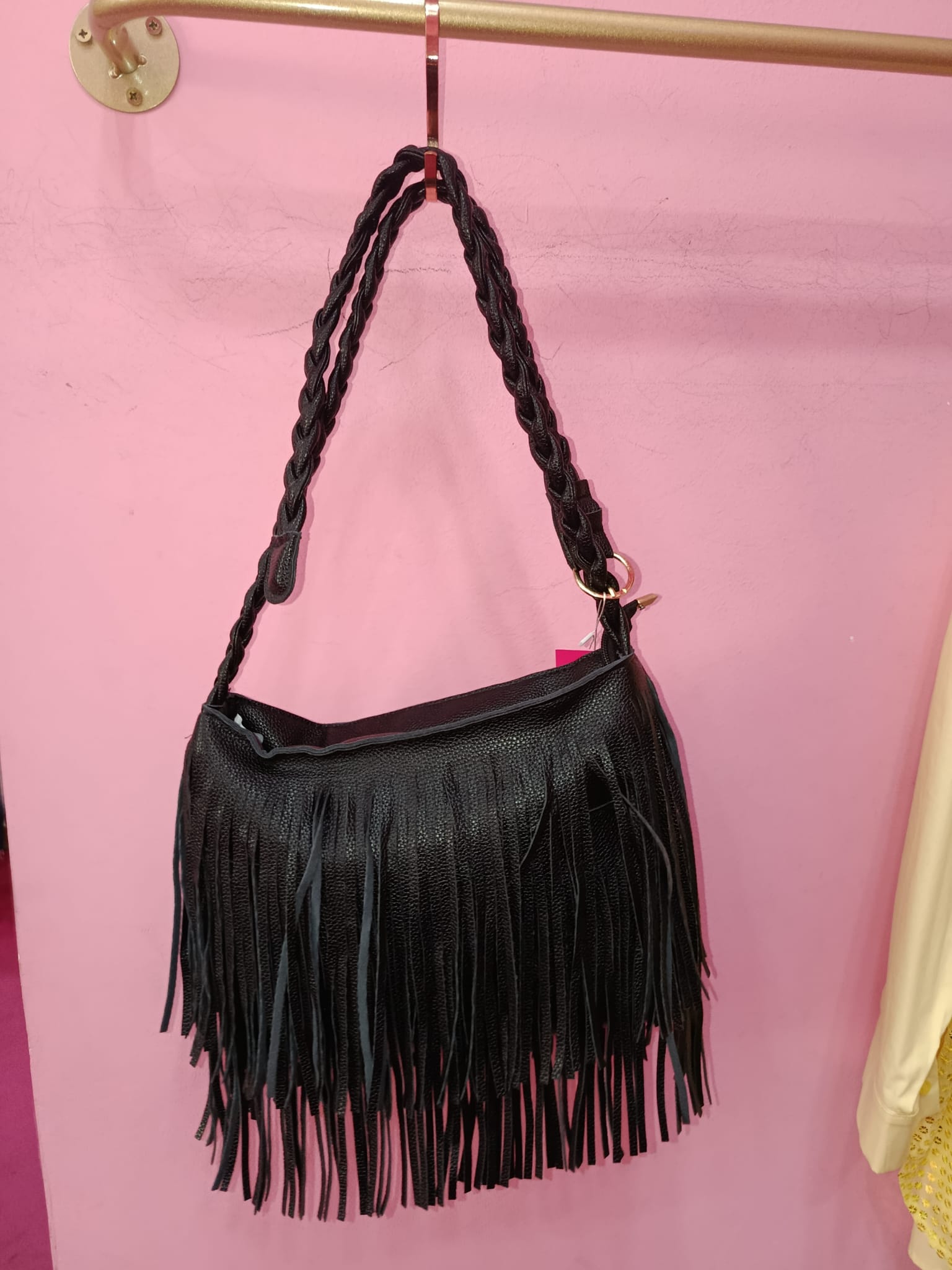 Borsa Nera con Frange