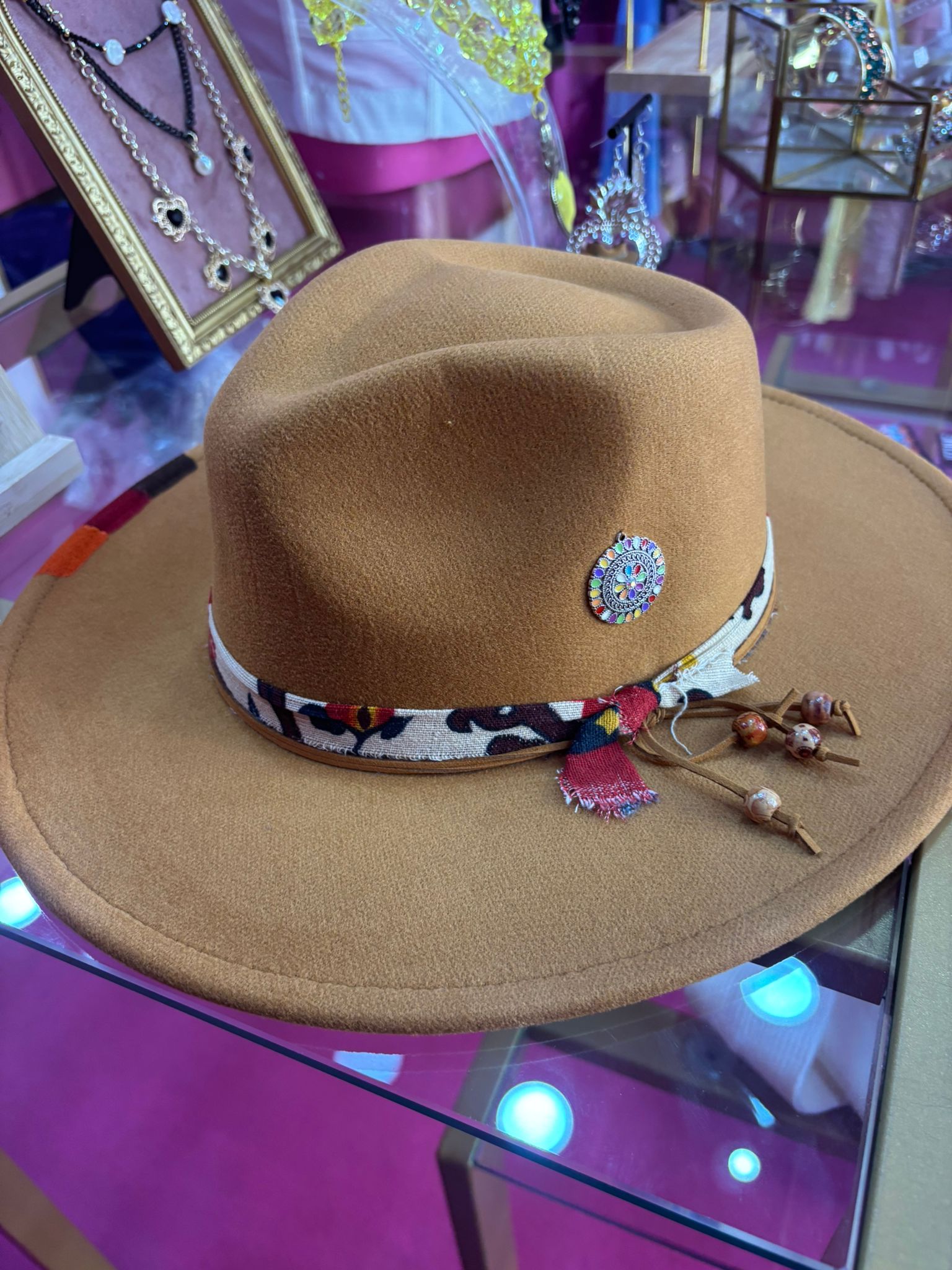 Cappello Boho Cammello