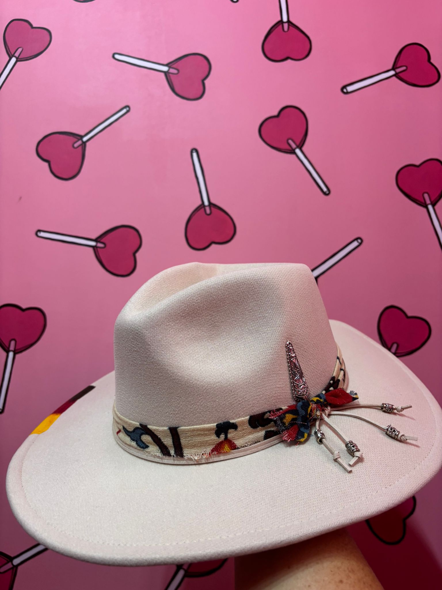 Cappello Boho Bianco