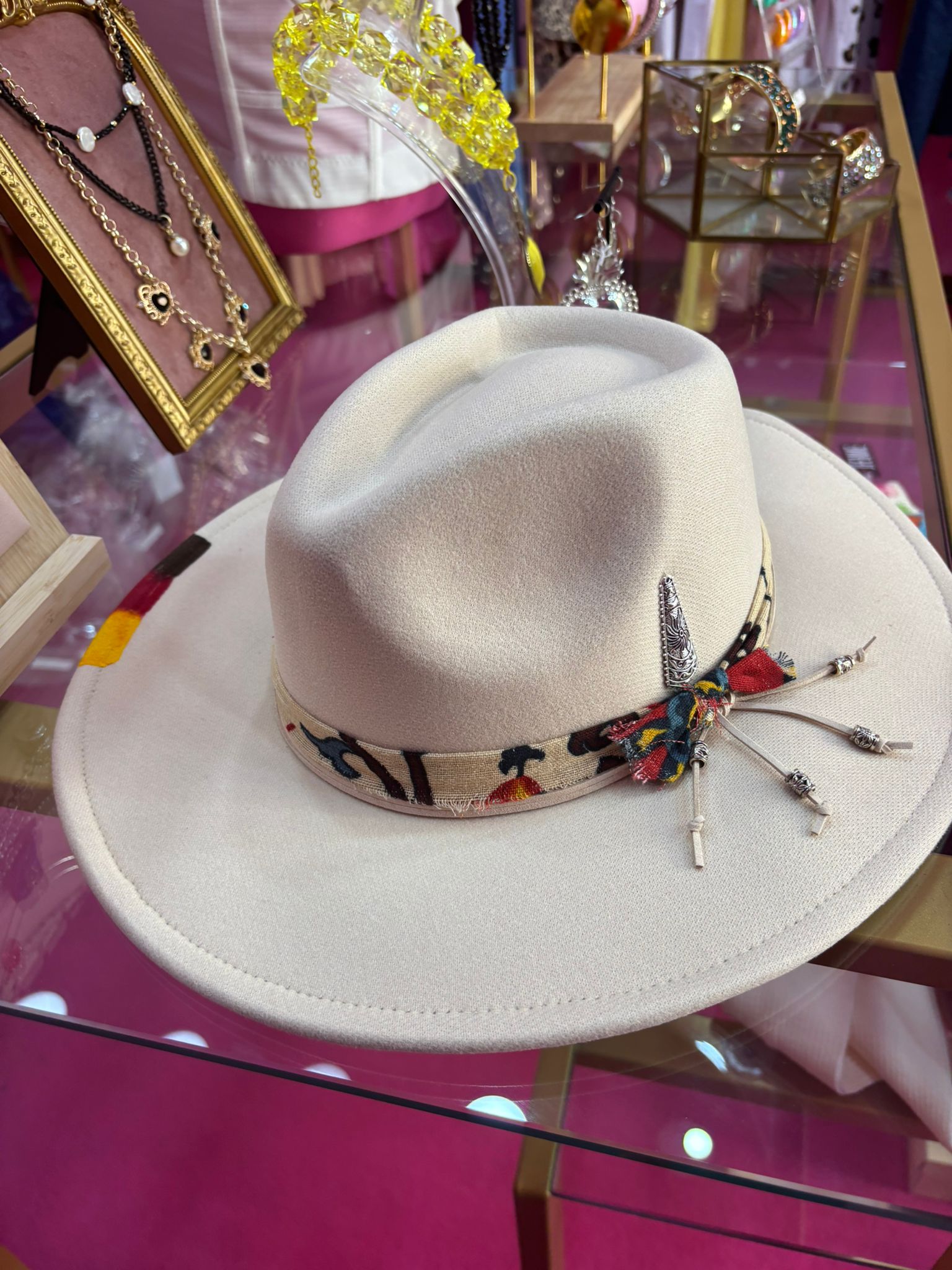 Cappello Boho Bianco